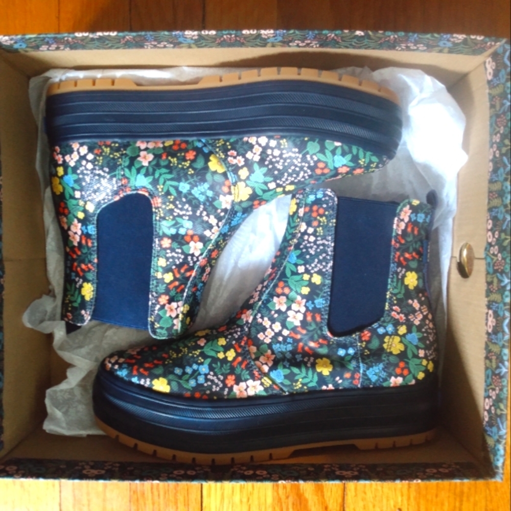 Keds Ankle Rain Boots by Rifle Paper Co. Mayfair Print